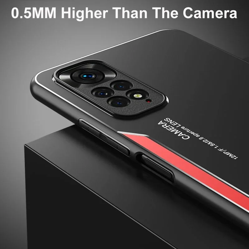Funda de Metal de aluminio para Xiaomi Redmi Note 11S, 11 Pro Plus, 11E, 11T, funda de teléfono mate para Redmi Note 9S, 10S, 9, 10 Pro, 9T, 10T - imagen 4