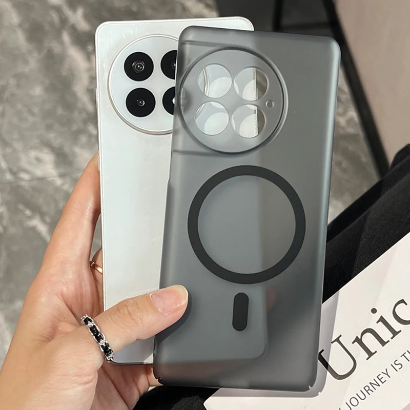 Funda magnética de carga inalámbrica translúcida mate para Magsafe, funda para OnePlus 13 12 11 10 9 8 7 ACE 2 3 5 Pro Nord 2 3 4 Lite - imagen 2