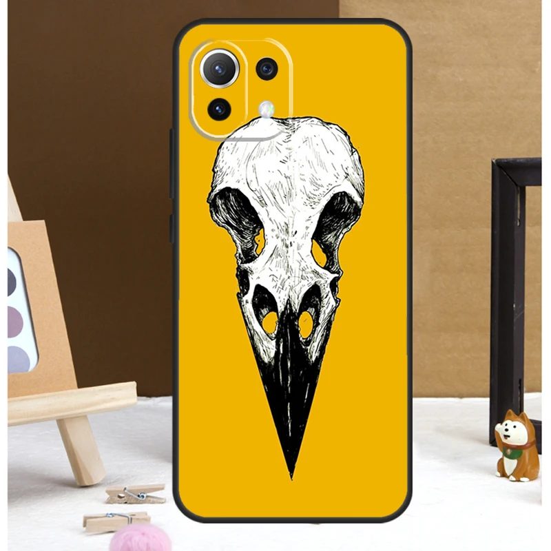 Funda con patrón de calavera de cuervo para teléfono, carcasa para POCO X6 Pro M6 X3 X4 X5 F3 F5 M5s Xiaomi 13 14 Ultra 12 Lite 11T 12T 13T Pro - imagen 4