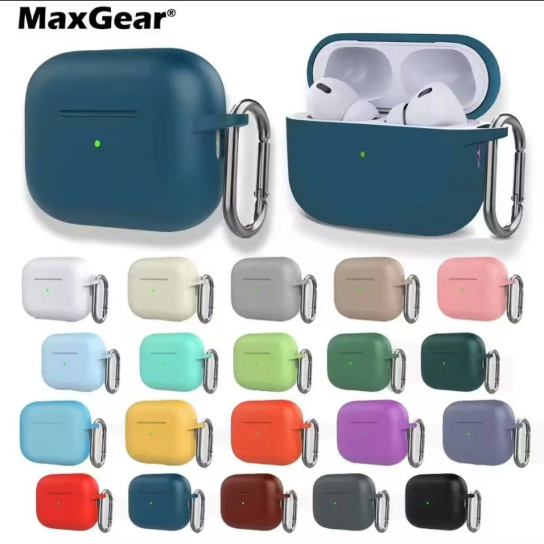 Funda de silicona para AirPods Pro2, funda para auriculares para AirPods Pro 2, fundas de segunda generación, funda protectora para auriculares con gancho