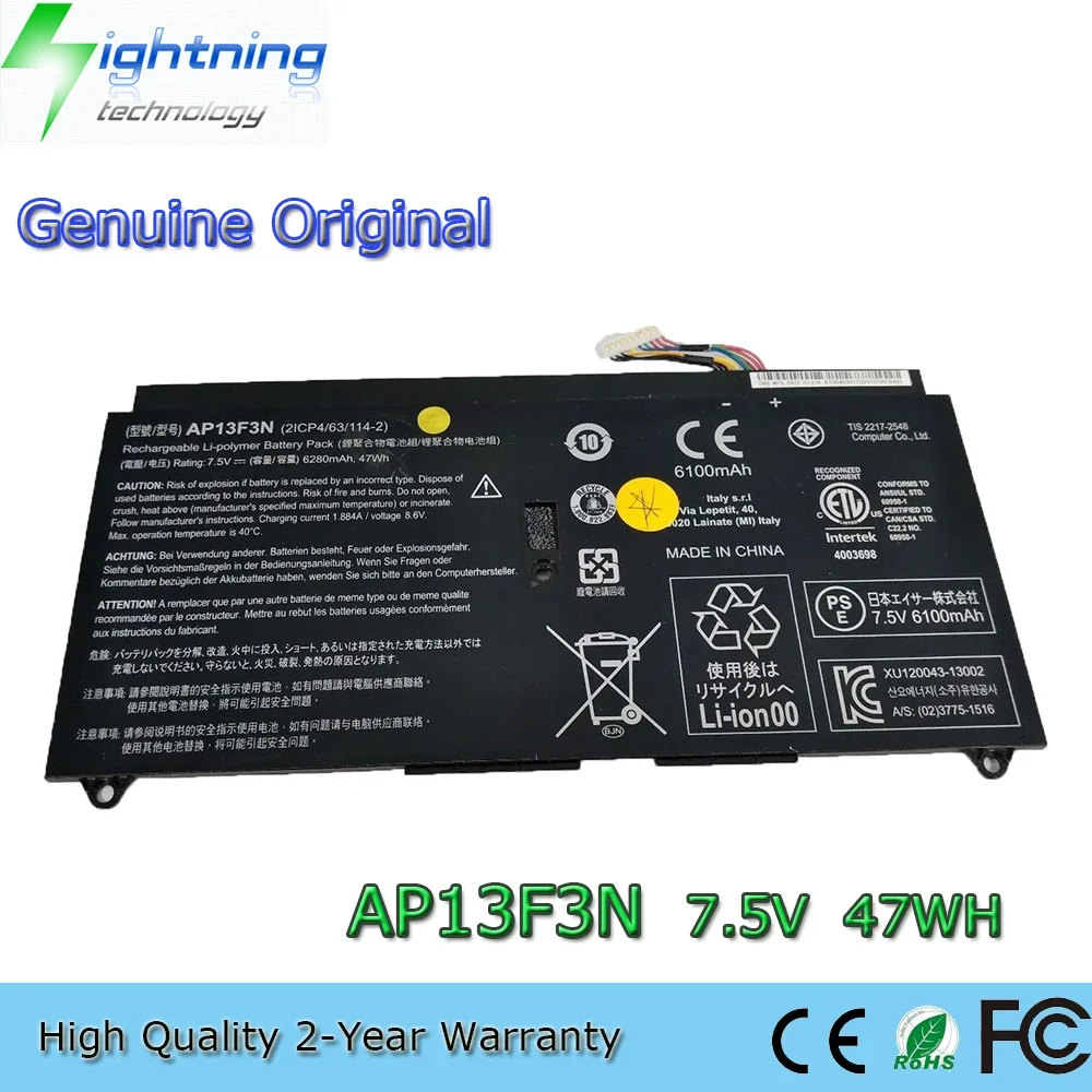 Nueva batería Original para ordenador portátil AP13F3N 7,5 V 47Wh para Acer Aspire S7 S7-392-9460 S7-392-9890 S7-392-683 etc.