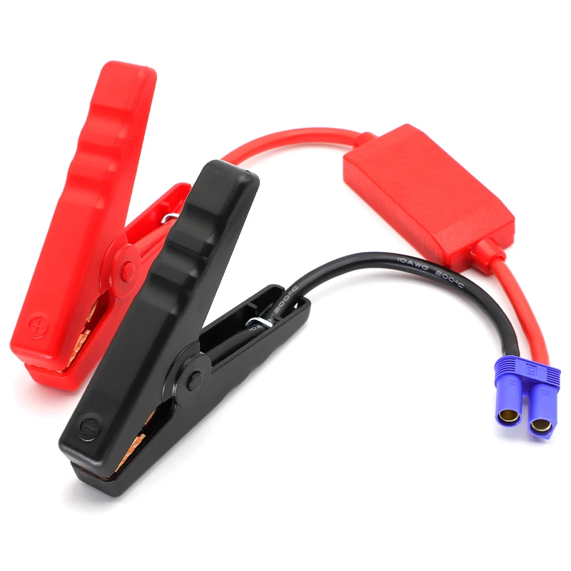 1 Uds. Cable de puente con Clip de Cable de fuego conector EC5 abrazadera de cocodrilo batería de refuerzo para arranque de emergencia de coche accesorios de coche - imagen 2
