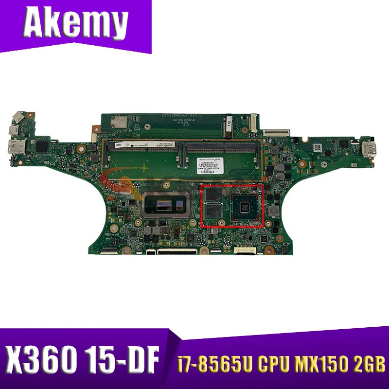 Placa base para ordenador portátil HP Spectre X360 15-DF DA0X38MBAG0 SREJP i7-8565U MX150 GPU N17S-G1-A1 L38128-601 placa base para portátil