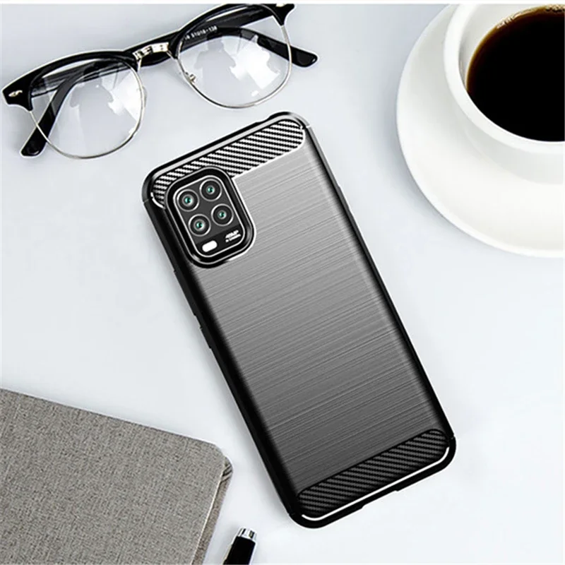 Para funda Xiaomi Mi 10 Lite 5G funda Xiaomi Mi 9 10 10T 11 Lite carcasa de fibra de carbono antigolpes funda de teléfono para Xiaomi 11T Pro