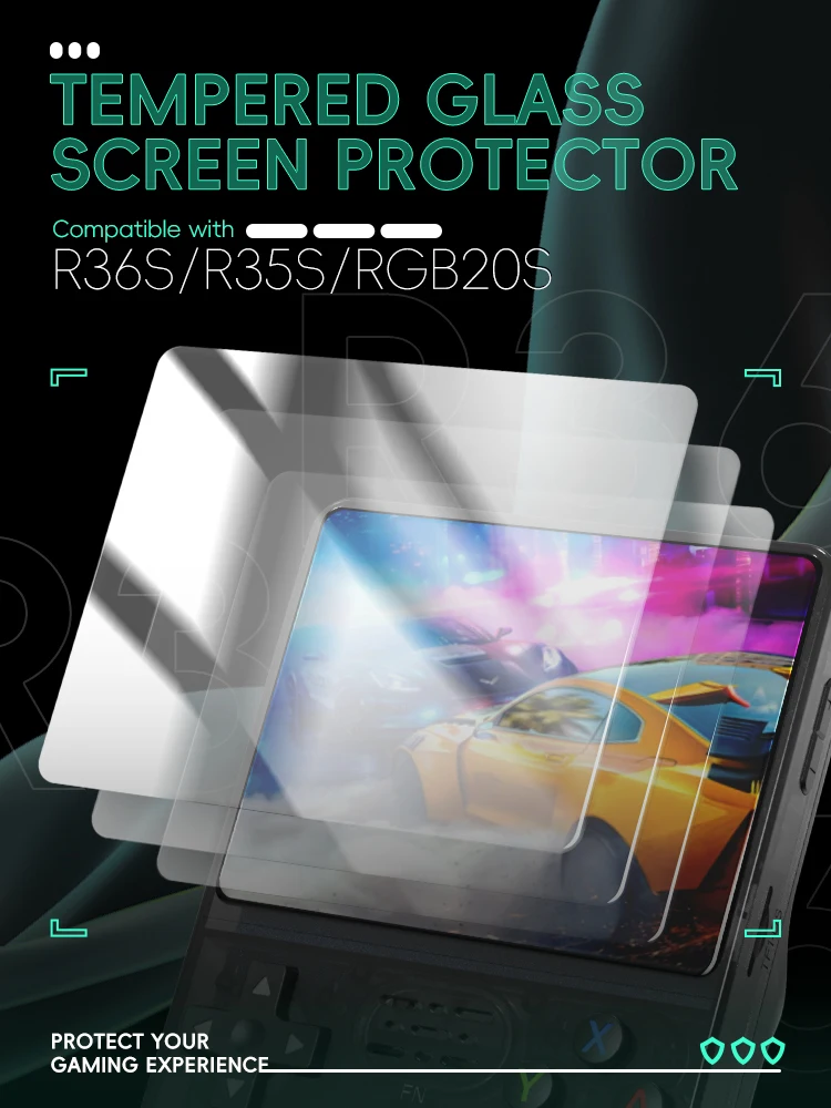 Protector Pantalla DATA FROG R36S Vidrio Templado 9H Antigolpes - imagen 3