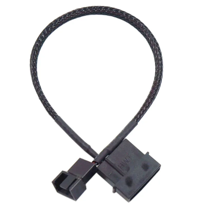 Molex de 4 pines a 3 pines/4 pines PMW 12V ventilador con cubierta de PC Cable de alimentación 3P o 4P a Molex enfriador de computadora ventilador de refrigeración divisor Y Cable de alimentación - imagen 5