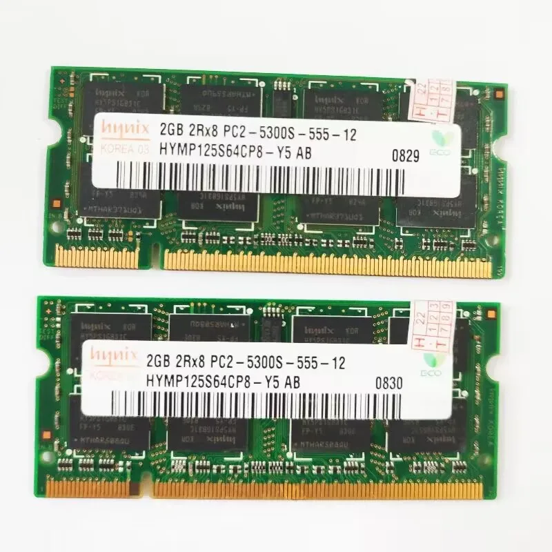 Memoria RAM DDR2 para ordenador portátil, 2GB, 667MHz, 2GB, 2RX8, PC2-5300s-555-12, SODIMM, 1,8 V - imagen 4