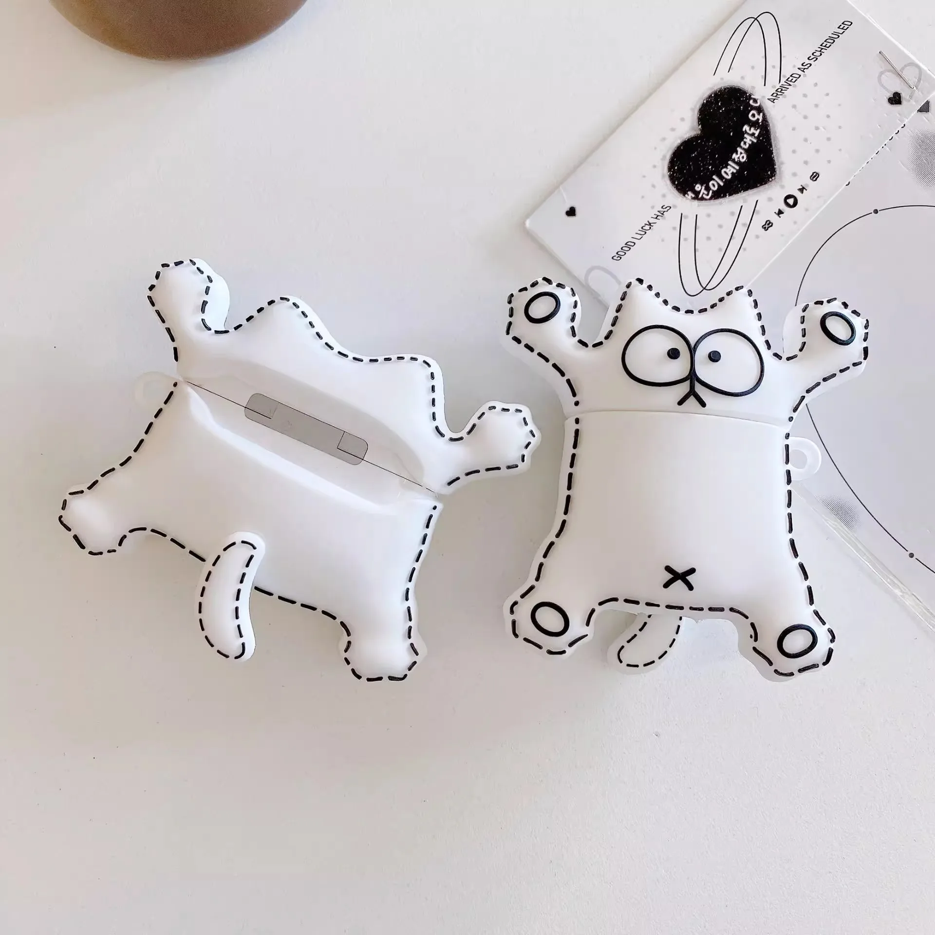 Line Cat para Airpods 1 2 3 4 Pro Pro 2 Pro 3 funda de silicona para auriculares accesorios cubierta - imagen 3