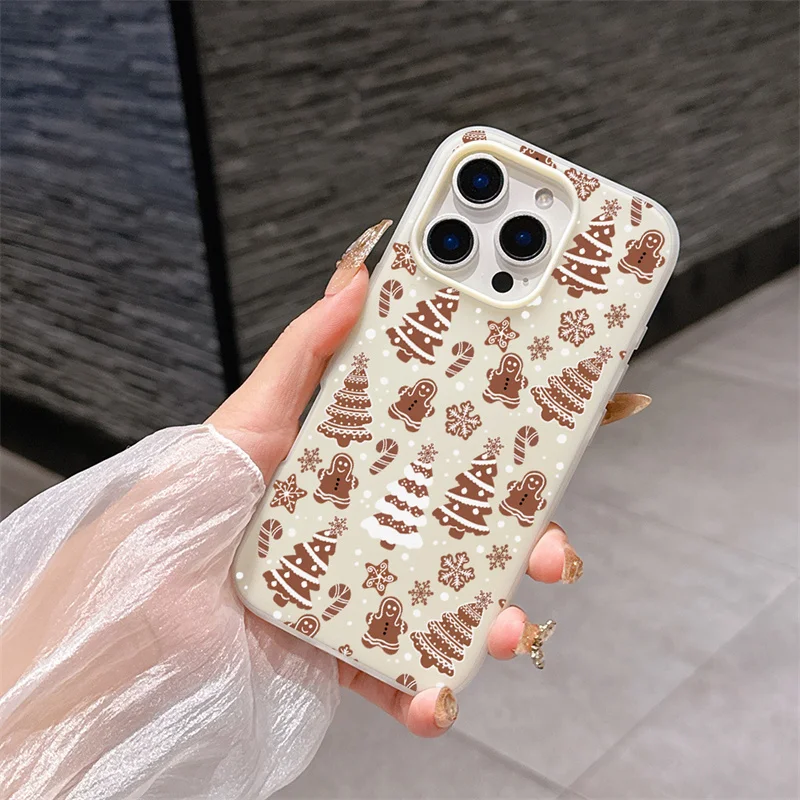Funda de teléfono verde con árbol de Navidad y caramelo para VIVO V60 Lite V50 V40 Lite Y400 Pro 5G Y31 Y19S Y100 Y03 Y18 mate 2 en 1 cubierta de gelatina - imagen 4