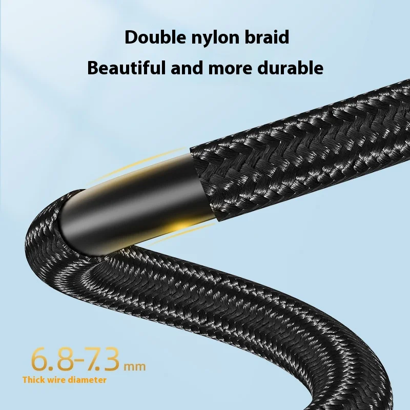Cable Compatible con HDMI 8K Cables HD de alta velocidad Conectores trenzados de nailon y dorado HDMI2.1 4K @ 120Hz 8K @ 60Hz para ordenador portátil PS5 Xbox HDTV - imagen 2