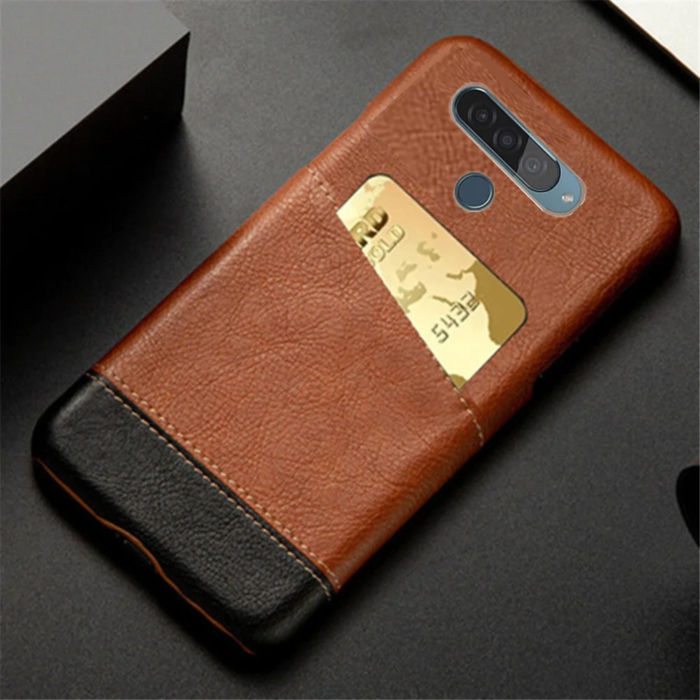 Funda trasera para LG G8S ThinQ G8s, carcasa para G8 thinQ G8S ThinQ, Funda de empalme mixto de cuero PU con tarjetero - imagen 5