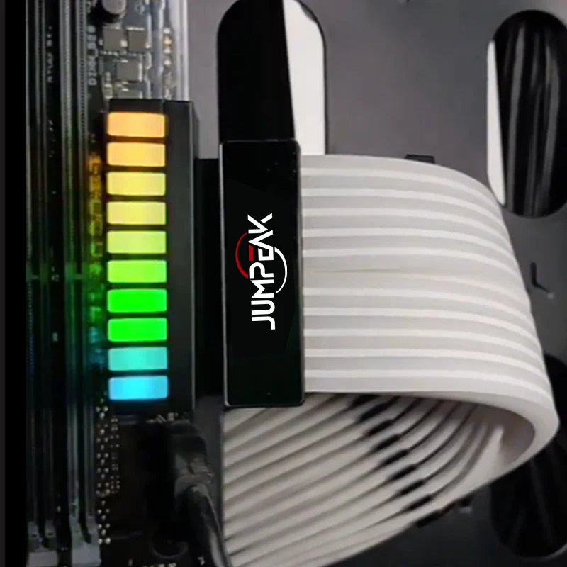 JUMPEAK Ordenador ATX 24PIN 90 Grados Adaptador Enchufe ARGB Sync Ángulo Derecho Fuente de Alimentación Conector Modular - imagen 4