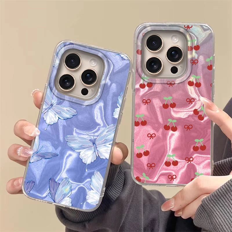 Funda para IPhone 14 15 16 Plus Pro Max 5G, funda para teléfono, vibraciones de verano, divertida nieve, a prueba de golpes, agua, montaña, parachoques, carcasa dura de lujo - imagen 5