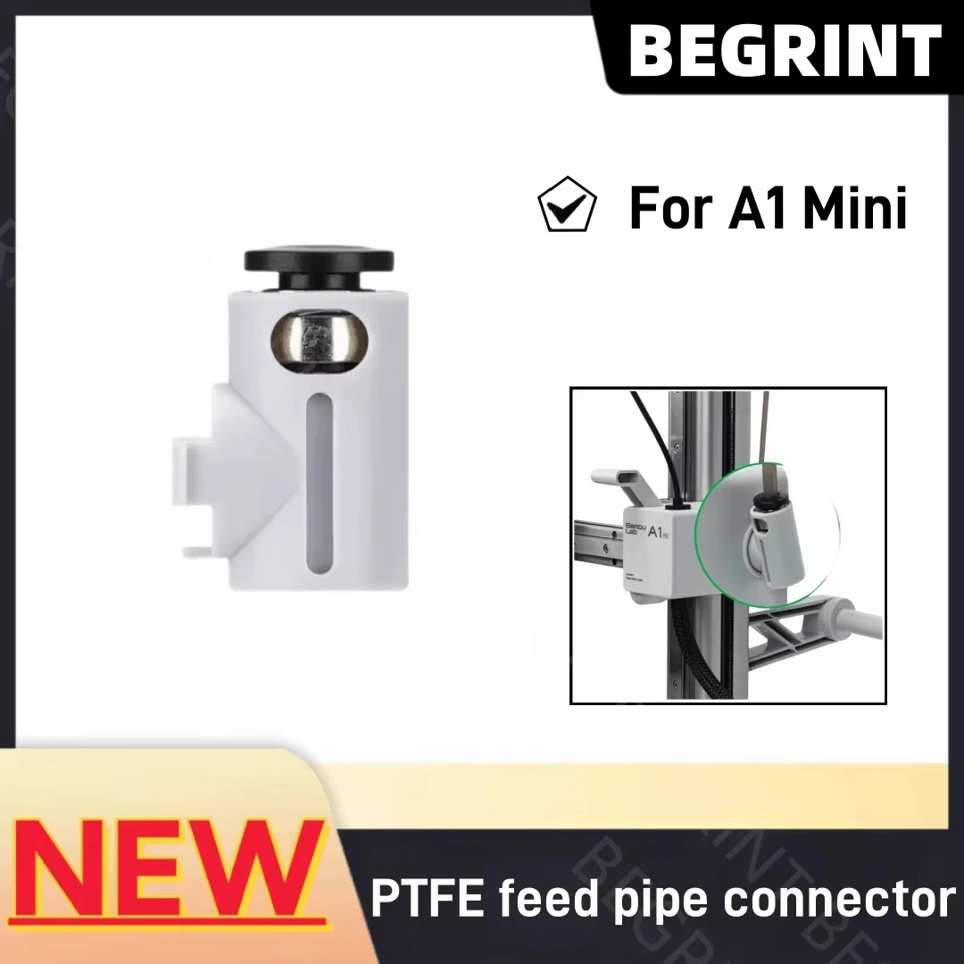 Para impresora 3D Bambu Lab A1 mini conector de tubo de alimentación de PTFE accesorio de impresora 3D para piezas de actualización mini A1
