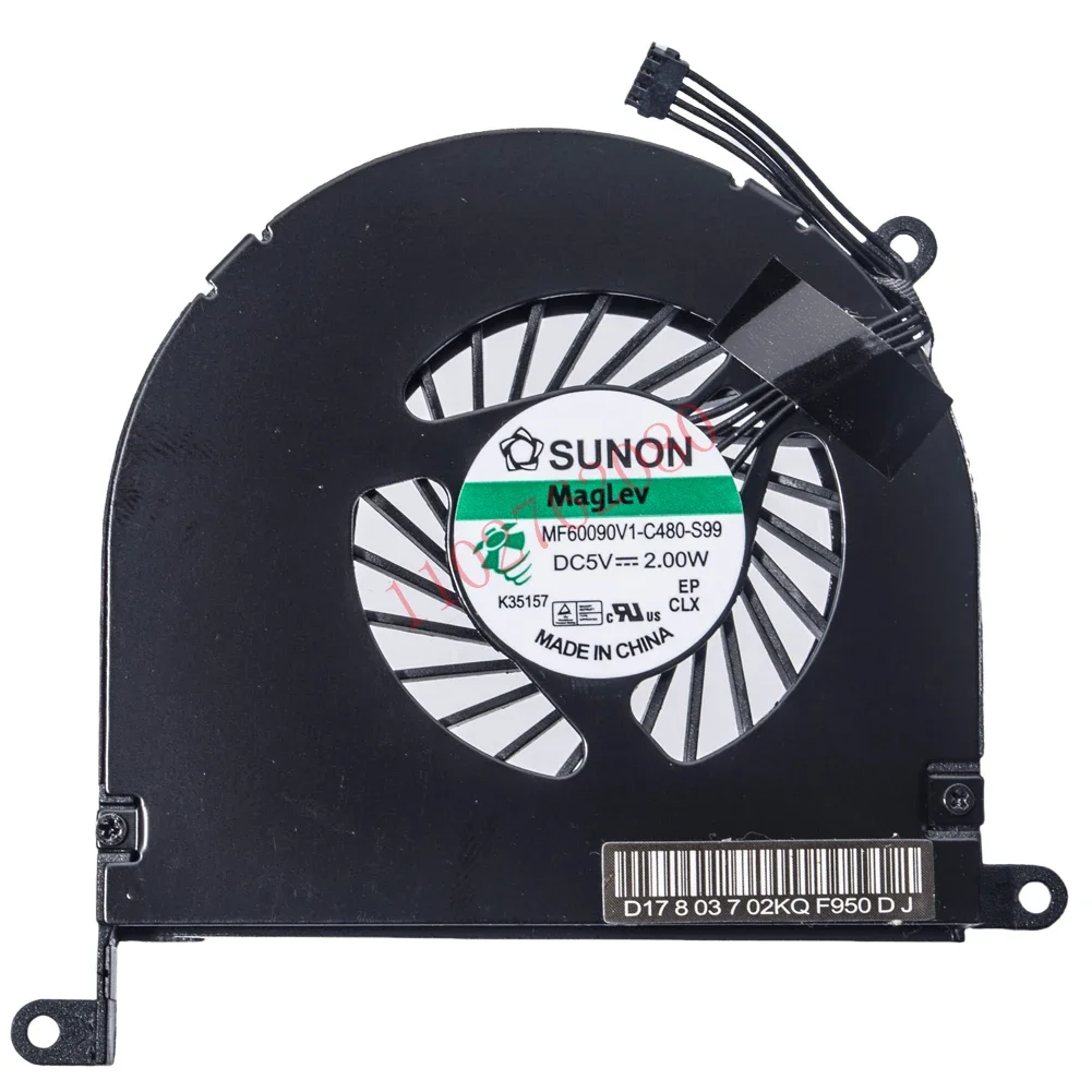 Ventilador de refrigeración de CPU para portátil de repuesto, juego izquierdo y derecho Compatible con MacBook Pro A1297 Unibody de 17 pulgadas 2009 2010 2011 - imagen 3