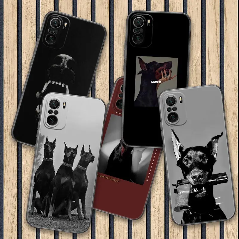 Funda con NFC para Xiaomi, carcasa con diseño de perro salchicha, Doberman, color negro, Poco X3, F3, F4, F5 Pro, X3, X4 Pro, GT, X5, M3, M4, M5, M5s, C40, C51, C55