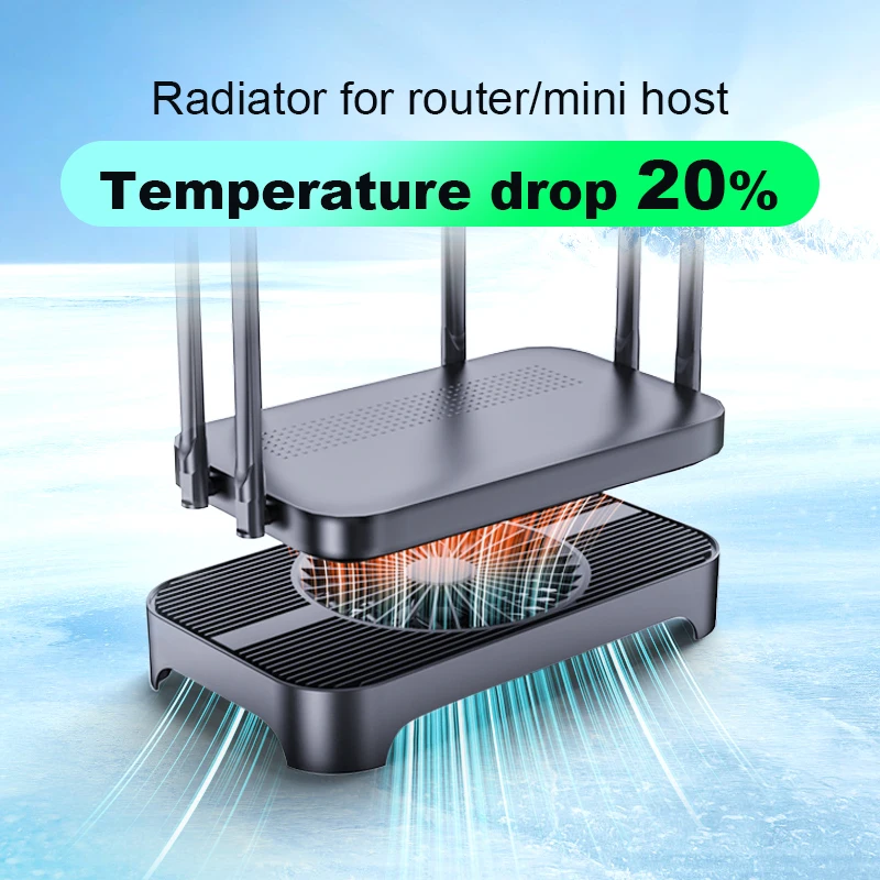 Zezzio-Soporte WIFI para Z-X3, Base de refrigeración para ventilador, interfaz USB de 140mm, enrutador de red - imagen 2
