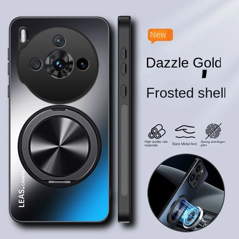 Para ZTE Nubia Z60S Pro funda dura mate con soporte de anillo funda protectora trasera magnética para Nubia z60s Pro carcasa completa
