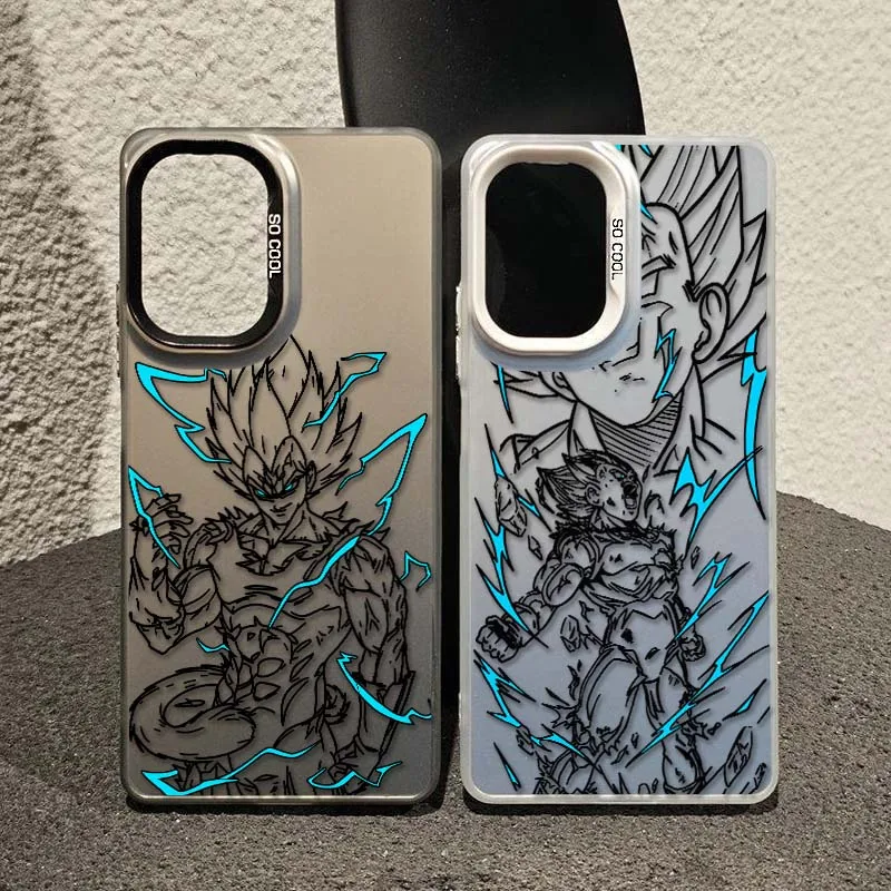 D-Dragon Ball Vegeta Cool Anime funda para Redmi Note 14 13 12 11 10 9 8 Pro Plus funda de teléfono plateada colorida