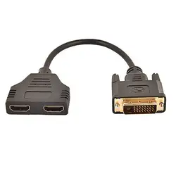 Adaptador DVI 24+1 a HDMI Hembra – Chapado en Oro 1080P