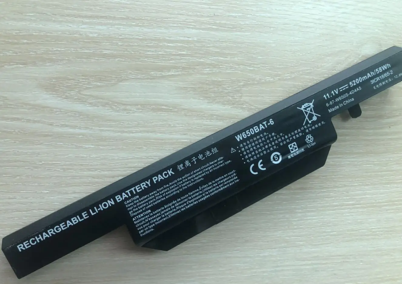 Batería de ordenador portátil Hasee K650D, K610C, K590C, K670D, K610C, k670D, K570N, K710C, W650BAT-6, W650BAT-6, K590C-I3 - imagen 3