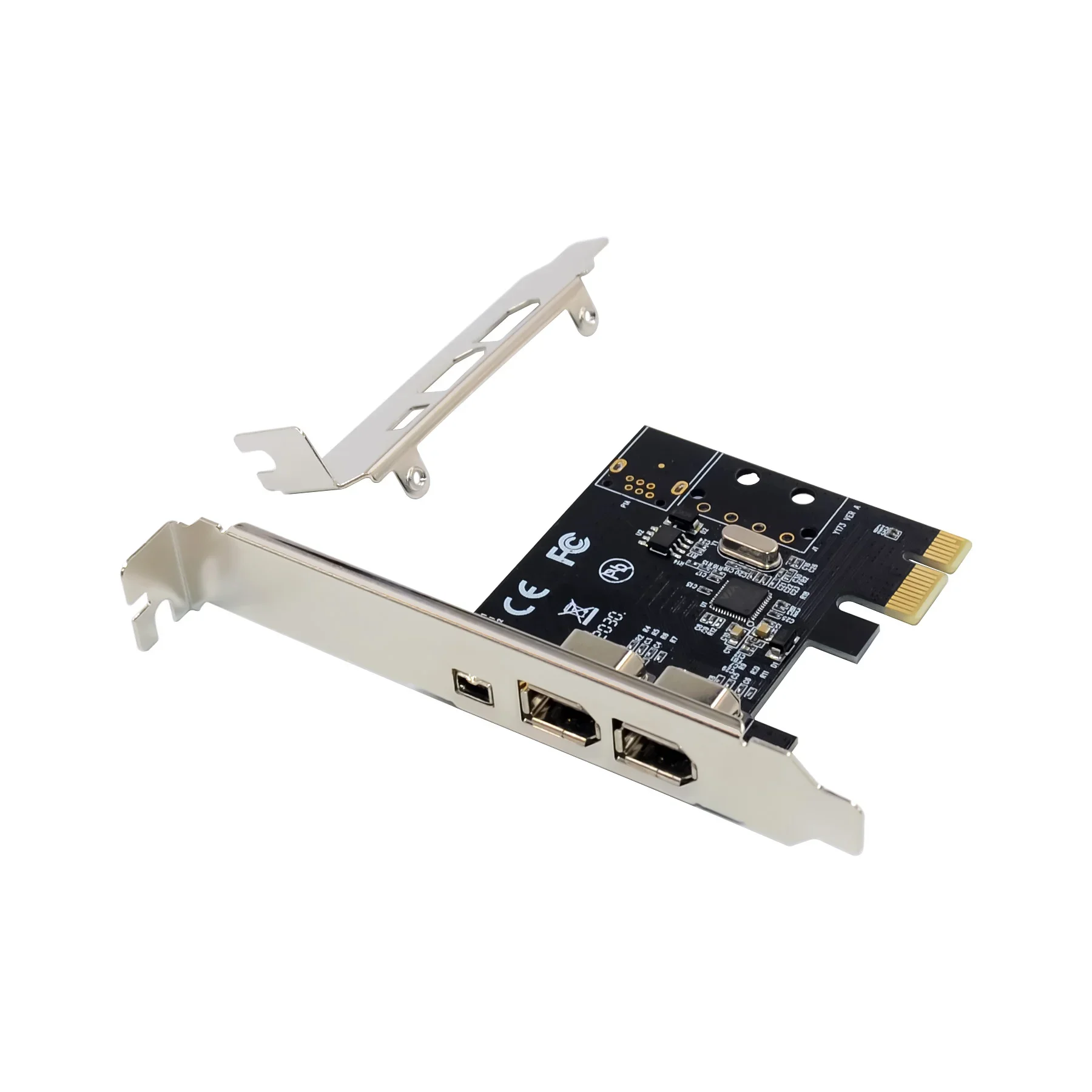 PCIe X1 3 puertos Firewire 4pin 9pin tarjeta de expansión PCI Express 1394B 1394A a través de VT6315 adaptador de Chipset PCI-E 1X a 1394 tarjeta de sonido