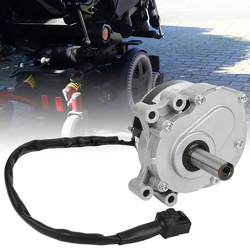 Motor de cepillo de baja velocidad de 250w, 24v, 75rpm o 120rpm, eje más largo de 44mm, diámetro del eje de 17mm, silla de ruedas, motor cepillado de engranaje CC usado, - imagen 4