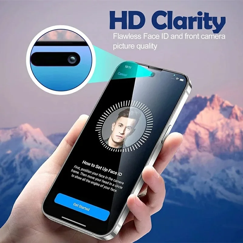 5 uds vidrio Protector para iPhone 15 13 12 14 Pro Max 7 8 Plus Protector de pantalla para iPhone 11 PRO X XS MAX XR cubierta completa de vidrio - imagen 5