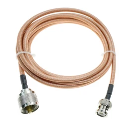 Cable Coaxial RG400 BNC Macho a UHF PL259 50Ω Doble Blindaje