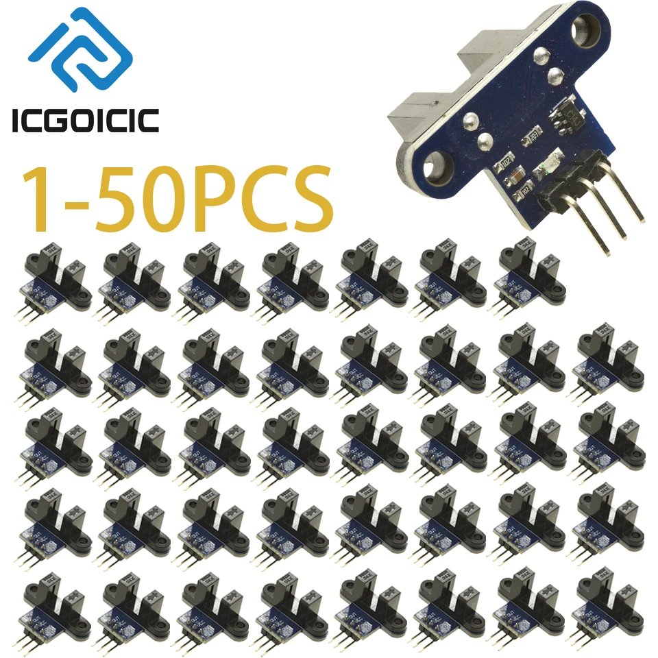 Módulo optoacoplador de detección de Sensor de medición de velocidad óptica ranurado infrarrojo IR de 1-50 Uds para prueba de Motor