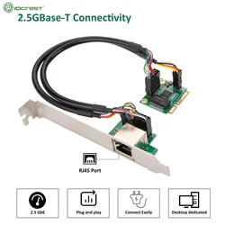 Tarjeta de Red Ethernet 2,5 Gbps Mini PCIe con Puerto RJ45