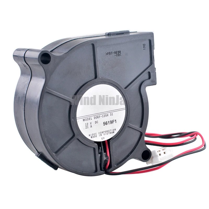 Ventilador de turbina para humidificador y proyector, ventilador de refrigeración de D06F-12SH, 6cm, 60mm, 60x60x25mm, DC12V, 0.21A - imagen 2