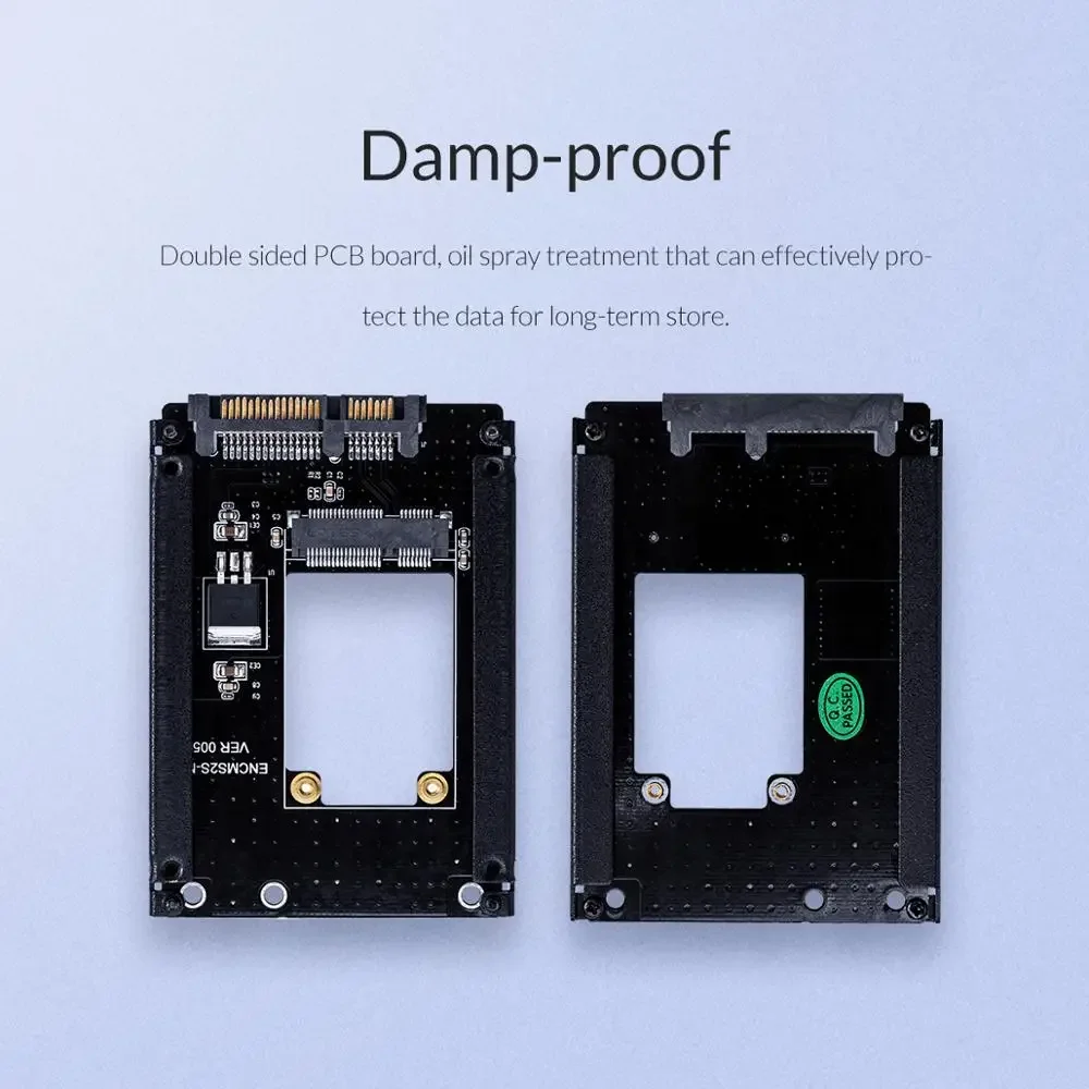 ORICO mSATA a 2,5 pulgadas SATA 22PIN adaptador SSD tarjeta tamaño de altura completa compatible mSATA a SATA3 SSD para caja mSATA SSD - imagen 5
