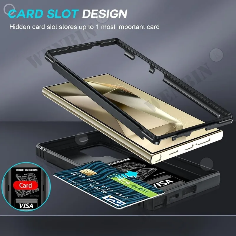 Funda resistente para Samsung S24, S23, S22 Ultra, A35, A55, A15, A14, A54, A34, con cámara giratoria de 360 grados, a prueba de golpes - imagen 4