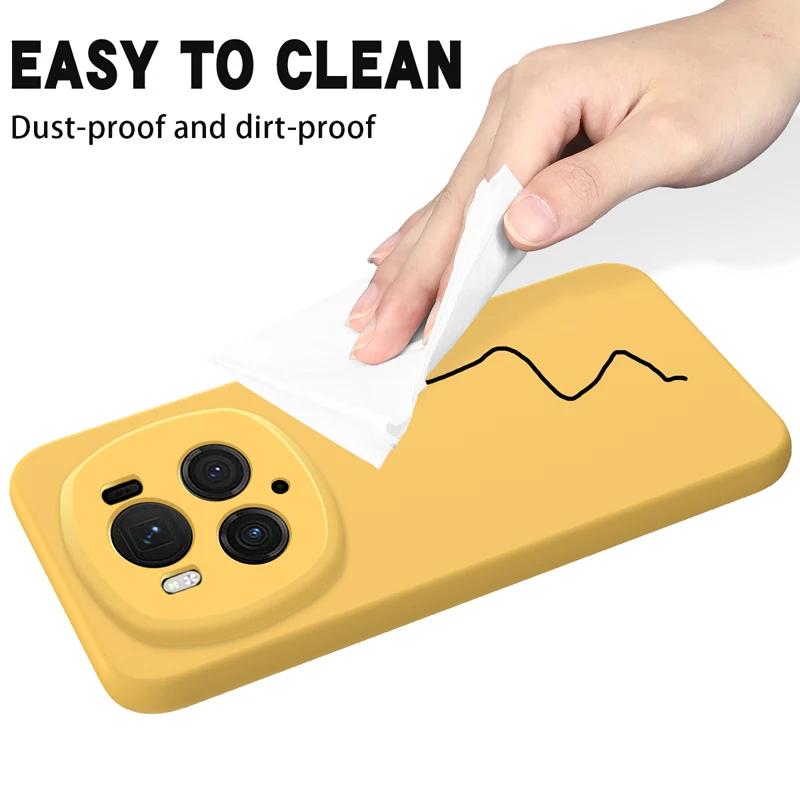 Para Honor Magic 6 Pro funda suave de silicona líquida Premium con flocado en el interior para Honor Magic6 Pro con correa - imagen 4