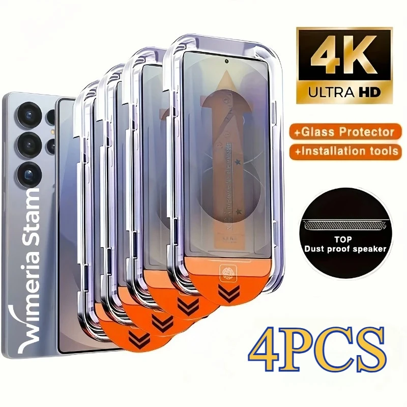 4 Uds HD Protector de pantalla sin polvo para Samsung A16 5G A36 A16 A15 A35 A14 A13 A34 A32 A12 A06 A05s A22 A23 A25 vidrio templado - imagen 2
