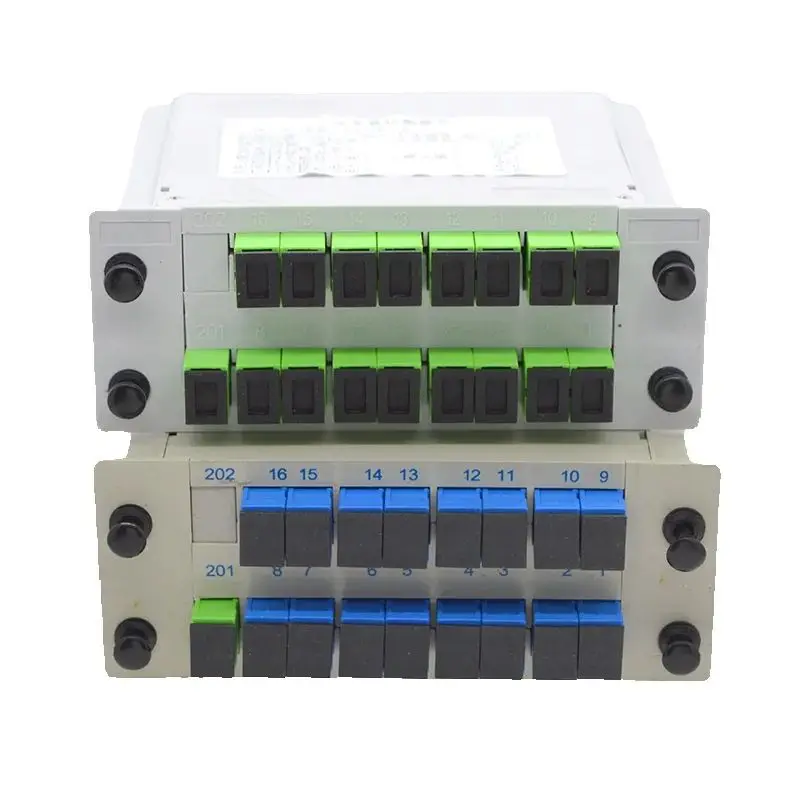 5 uds 1 × 16 divisor tipo enchufable SC/UPC/APC hoja divisora de fibra trasera FTTH CATV equipo de comunicación venta al por mayor de fábrica - imagen 2