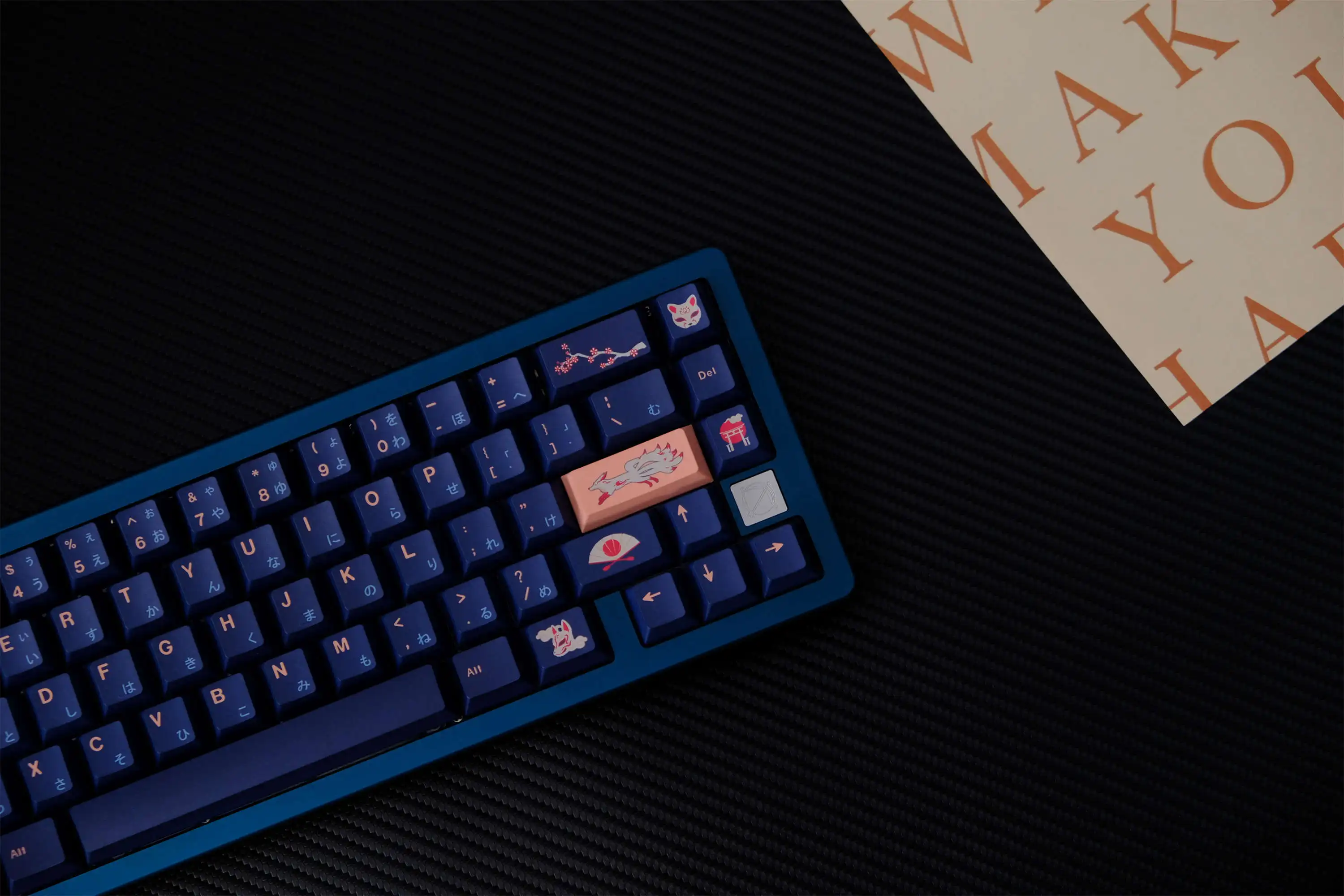 Fox-teclas PBT personalizadas para teclado mecánico, 129 teclas, perfil de cereza, DYE-SUB - imagen 4