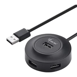 Hub USB de 4 puertos, concentrador USB 2,0 de alta velocidad, divisor USB múltiple, concentrador 2,0 para PC, portátil, conectores de Cables de ordenador