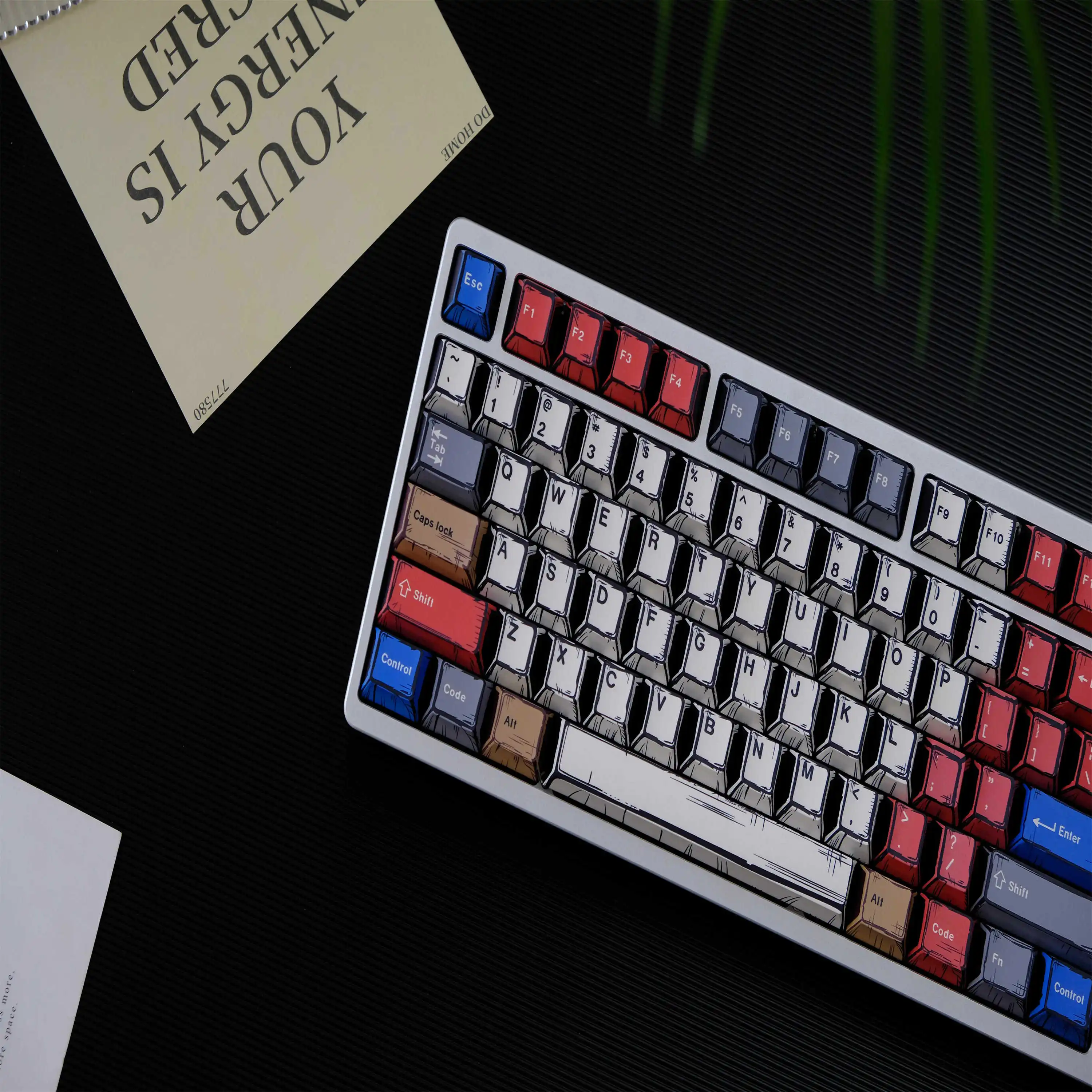 Juego de teclas con tema de cien lámparas, 150 teclas PBT, tapa de teclado estilo Manga personalizada, perfil de cereza, teclas para juegos para teclado mecánico - imagen 3