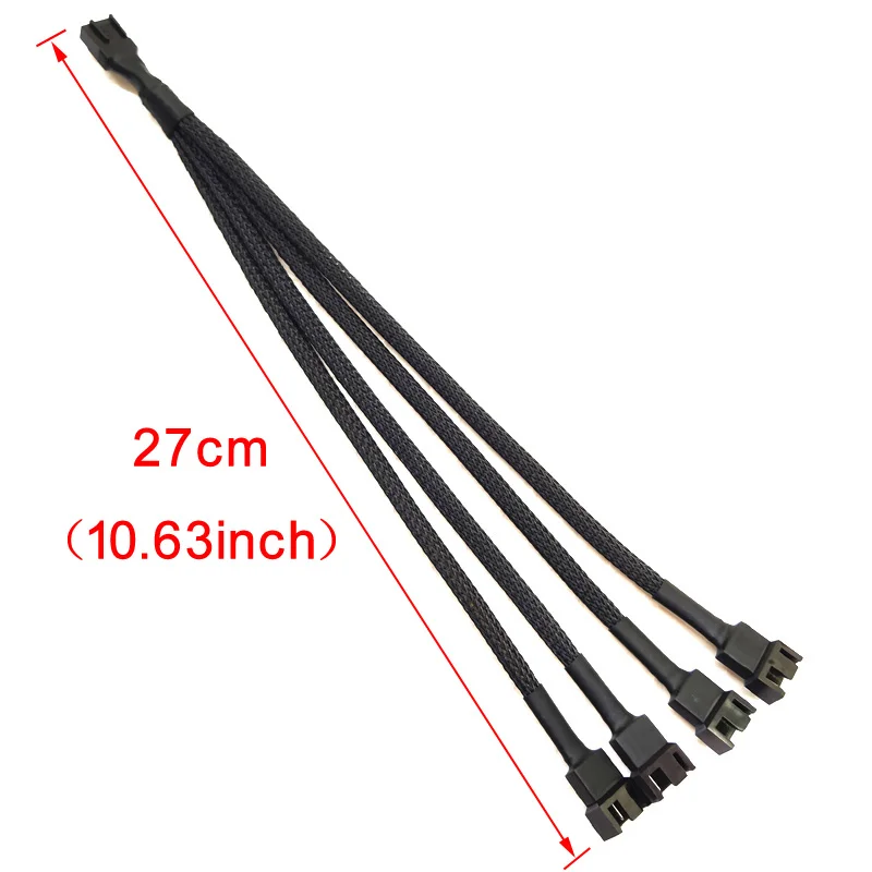 Cable adaptador divisor de ventilador PWM de 4 pines 1 a 1 2 3 4, divisor de ventilador de CPU de ordenador, Cable de extensión de ventilador de PC - imagen 3
