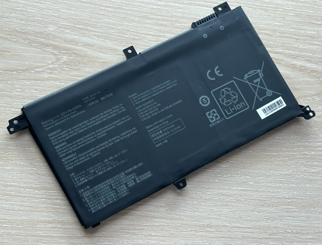 B31N1732-1 de batería de 11,52 V 3727mAh 42Wh para Asus VivoBook Pro 15 F571GD F571GT K571GD X571LH X571GD X571GT AL132T BQ266T - imagen 2