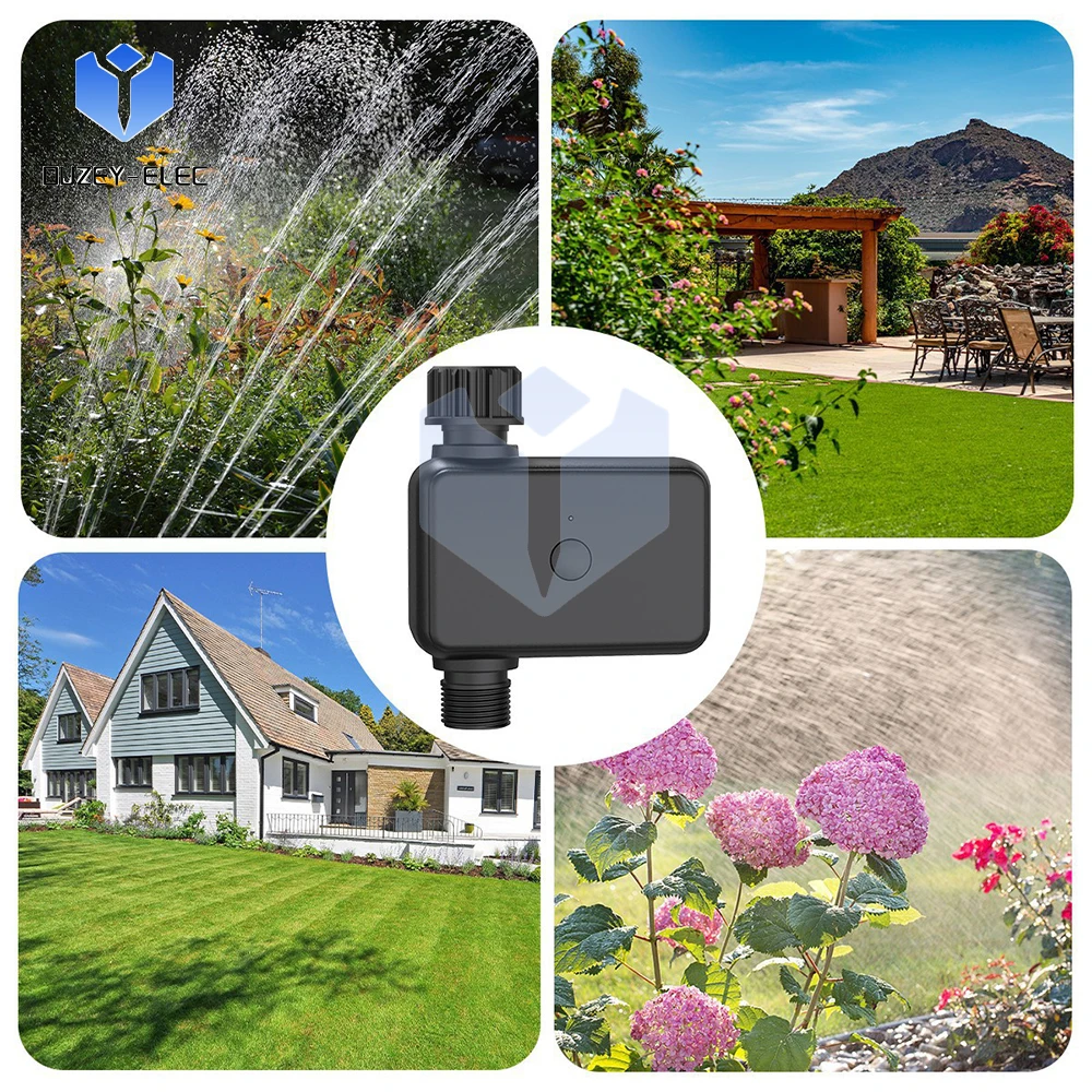 Válvula de agua automática, sistema de riego inteligente, interruptor de Control de riego temporizado, controlador de riego automático para césped y patio para Tuya