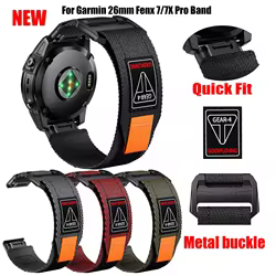 Correa Nylon Trenzada QuickFit Garmin Fenix 7X Epix Tactix 26mm