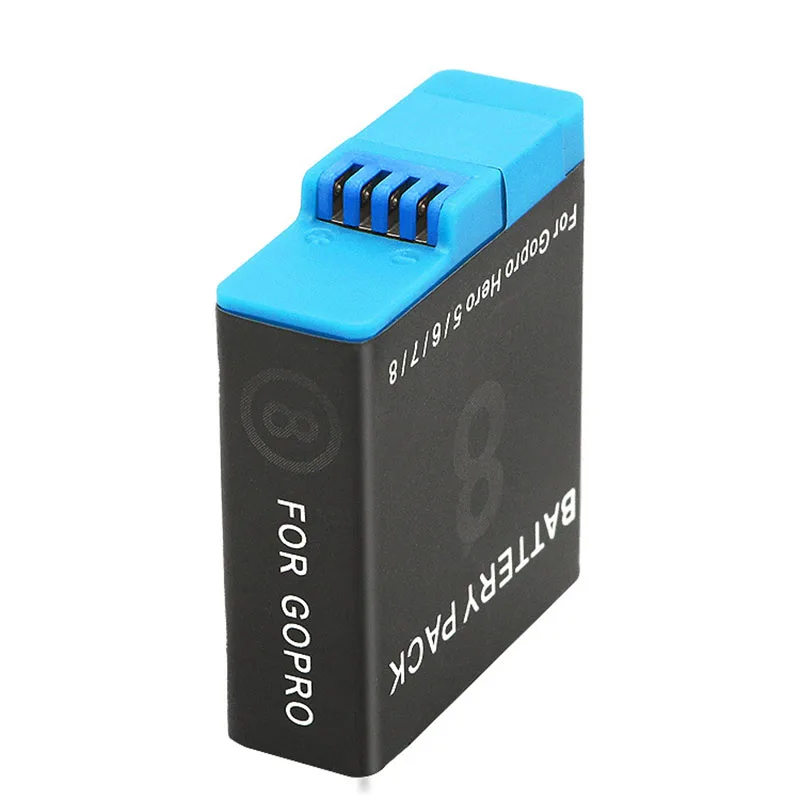 Batería de 1680mAh para GoPro Hero 8, 7, 6, 5, paquete de batería de iones de litio, almacenamiento de batería de cámara de movimiento para baterías recargables GoPro Hero8 - imagen 5