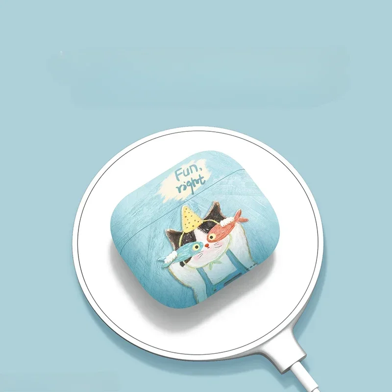 2025 nueva caja de carga negra de gato lindo para AirPods 4 Pro 3 2 1 funda transparente de silicona suave para auriculares para Airpods Pro 2 - imagen 3