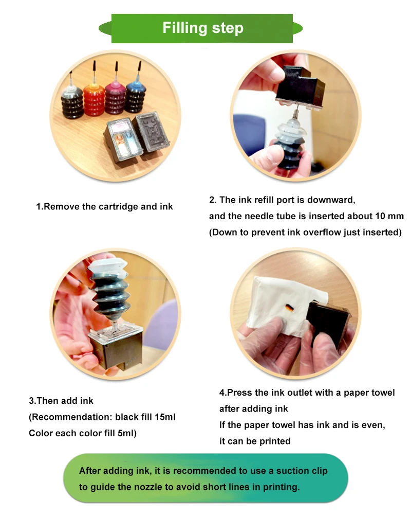 Einkshop-Kit de recarga de tinta 667XL, cartucho de tinta Compatible con HP 667, hp667, Deskjet Ink Advantage 1275/2374/2375/2376/2775/2776 - imagen 3