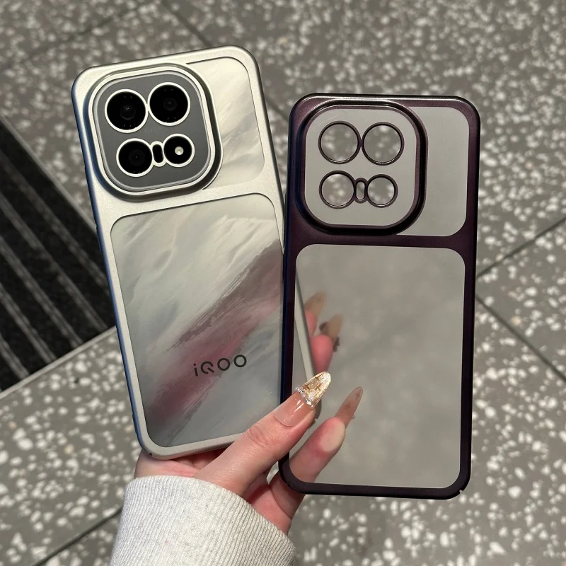 Funda de teléfono Original mate transparente con revestimiento de armadura dura para VIVO X300 Pro IQOO 15, cubierta translúcida de piel brillante ultrafina a prueba de golpes