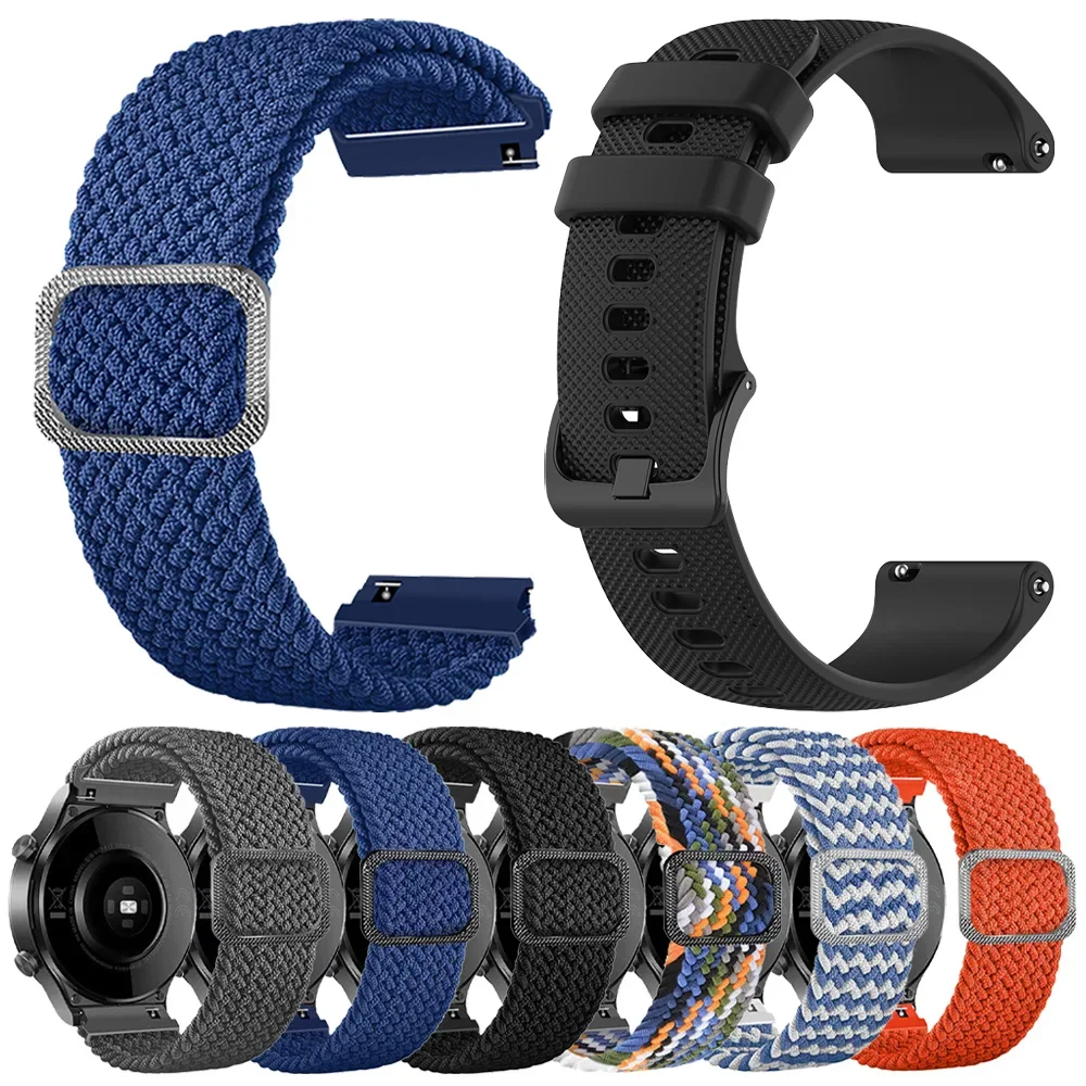 Bucle trenzado de nailon para pulsera Garmin Venu 3, Forerunner 255 Music, Vivoactive 4, Vivoactive 3 Band Venu 2 Plus, 20mm, 22mm - imagen 2
