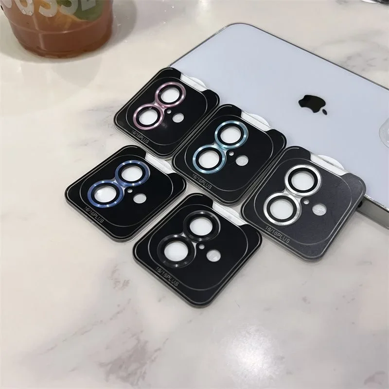 Cubierta protectora de lente de cámara de vidrio templado, 2-3 uds., para IPhone 17 16 15 Pro Max 14 Plus 15 Pro, accesorios de protección para teléfono